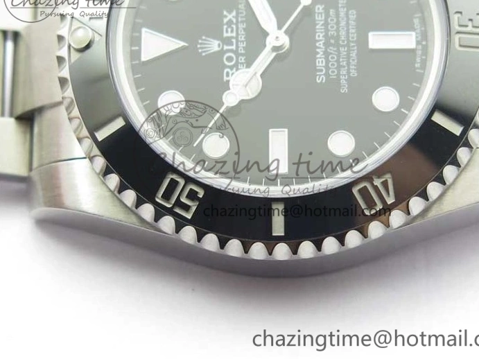 1221 Submariner 114060 No Date Black Ceramic ZZF 904L 1:1 Best Edition on SS Bracelet A Original 2989